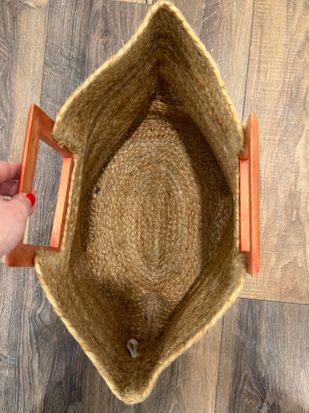 Antik Kraft x Anthropologie Natural Woven Jute Floral Tote Bag - Picture 5 of 5